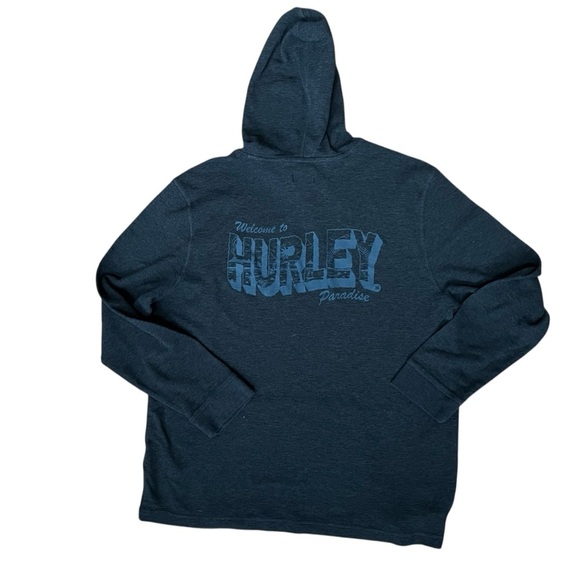 Hurley Paradise Navy Blue Textured Hoodie Men’s XL - Picture 1 of 6